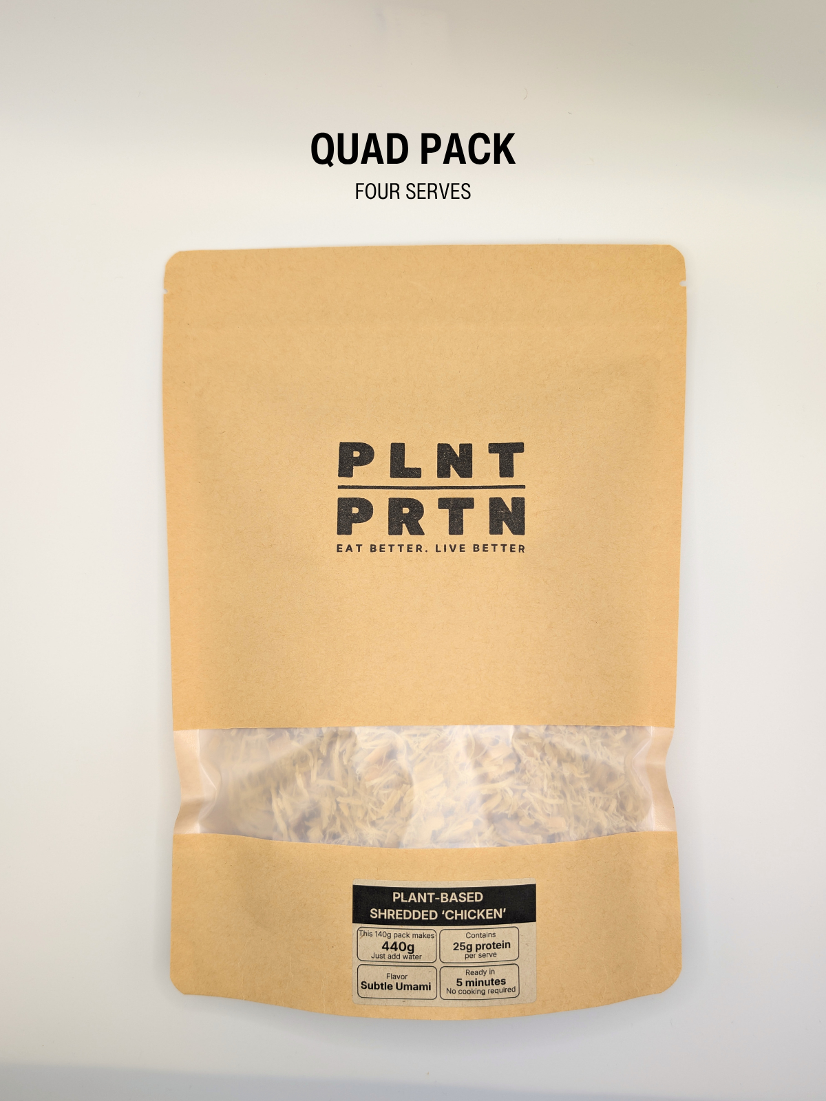 Plant Based 'Chicken' Shred - Quad Serve 140g (FREE Subscription Add-on)