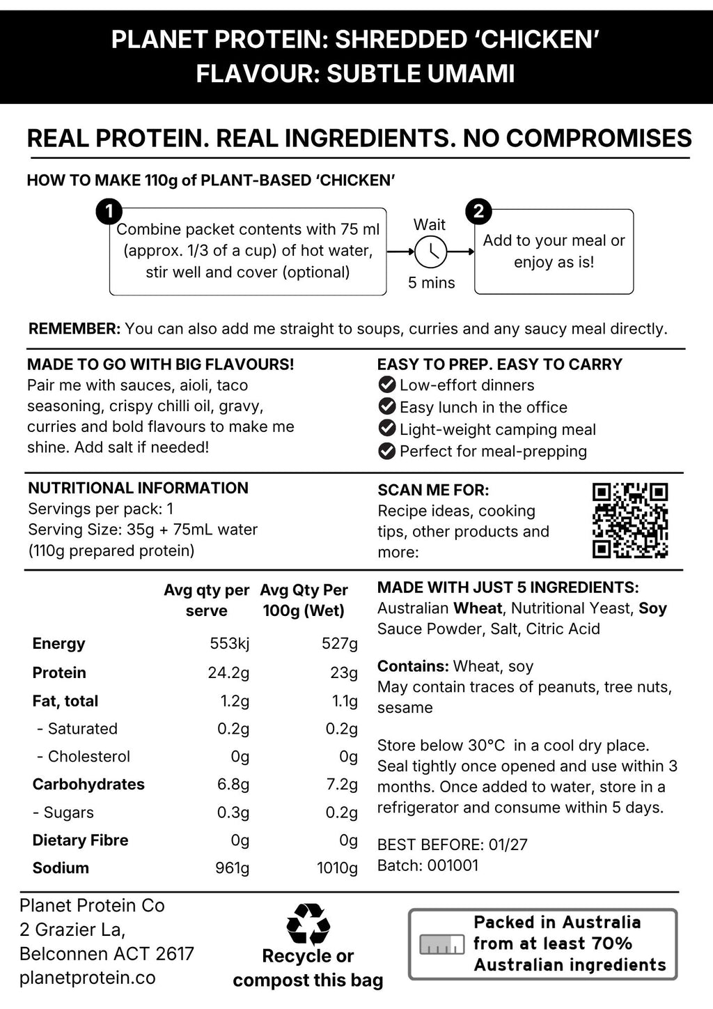 Plant Based Shredded 'Chicken'