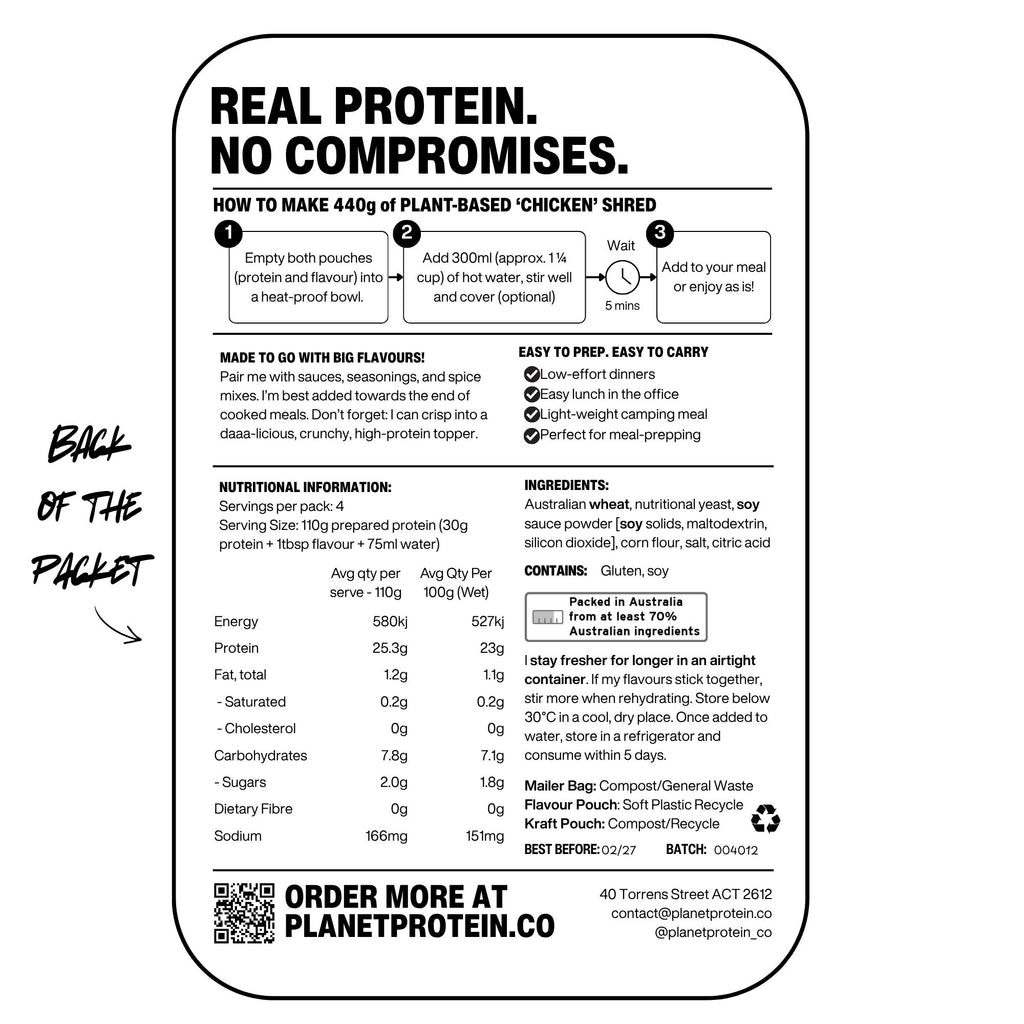 Plant Based 'Chicken' Shred